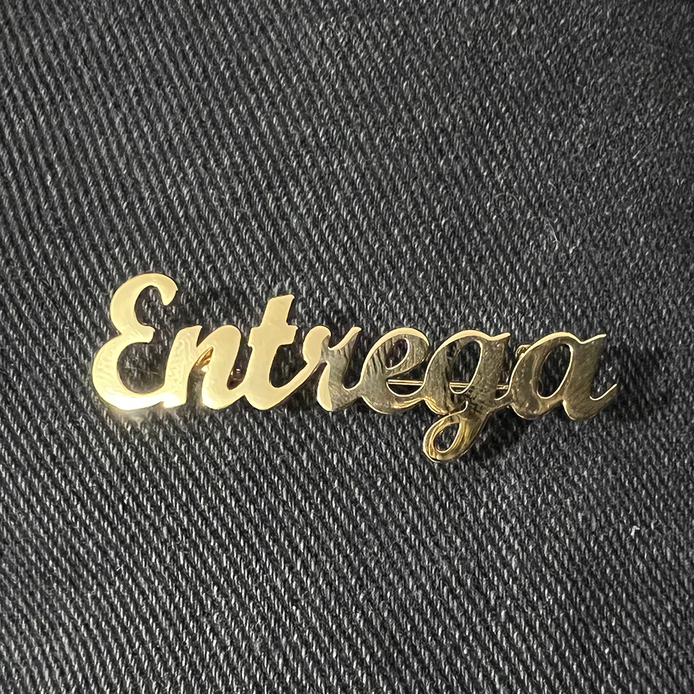 Embroidery Kaftan - Custom name brooch interwoven letter dress