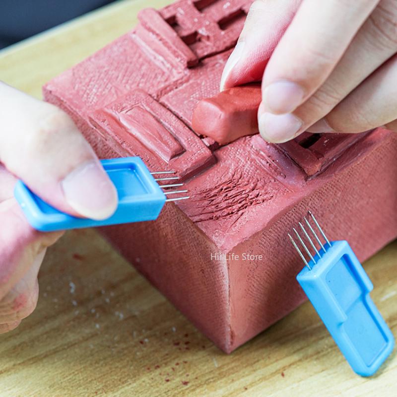 Embroidery Texture - Pottery Tools Five-pin Scratcher Ceramic Clay
