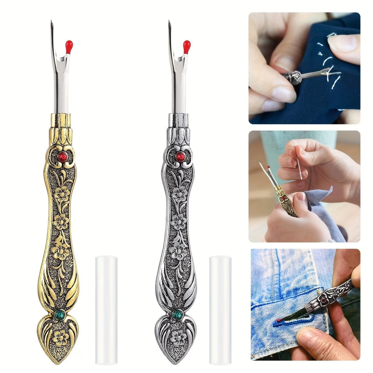 Embroidery Thread - 1 piece of thread remover, metal