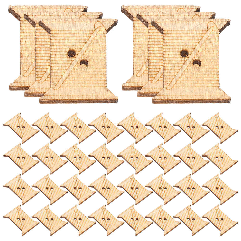 Embroidery Thread - 100Pcs Wooden Embroidery Floss Bobbins Thread