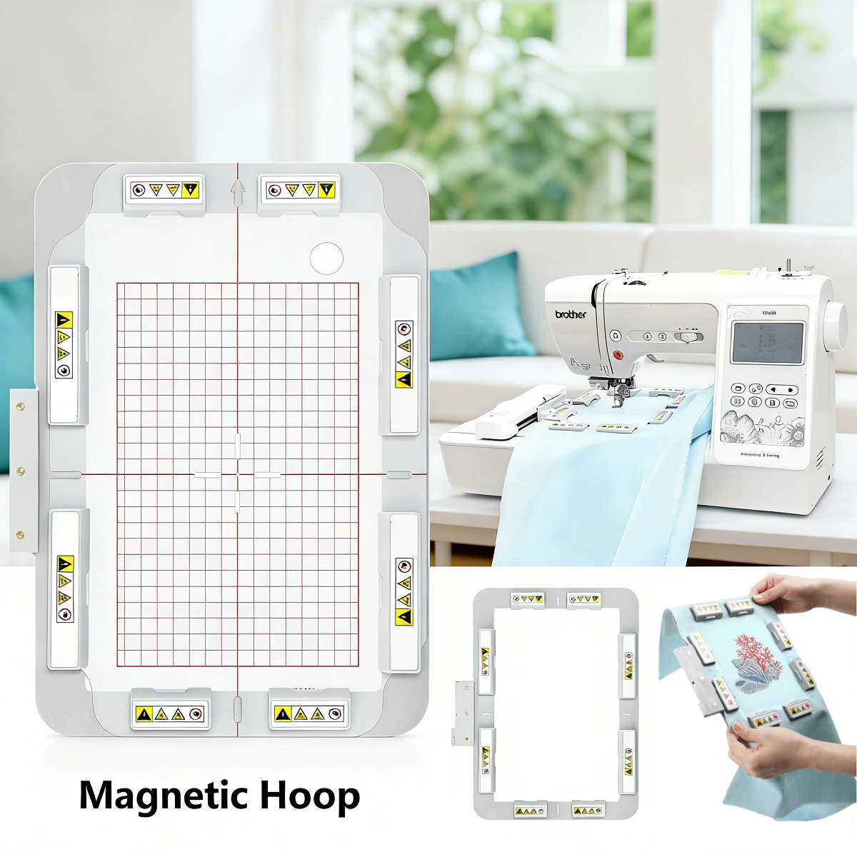 Embroidery Zone - 6x9.8inch Magnetic Hoop For PFAFF Creative