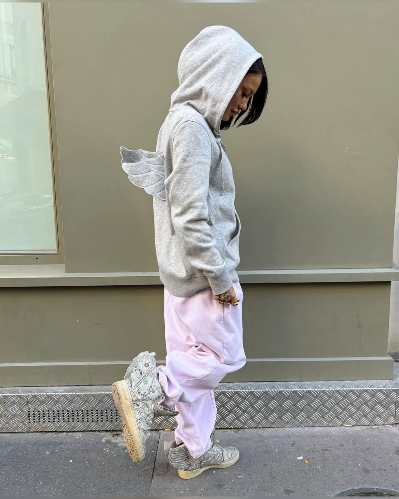 Embroidery Zip Up Hoodie - Harajuku Y2K Millennium Streetwear Embroidery 3D