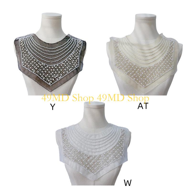 Embroidery Removal - 49MD Unique Beaded Embroidery Collar Applique