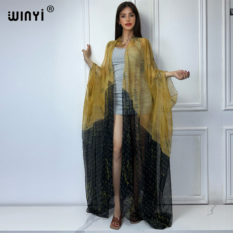 Embroidery Kaftan - 2023 WINYI Europe kimono Women Cardigan
