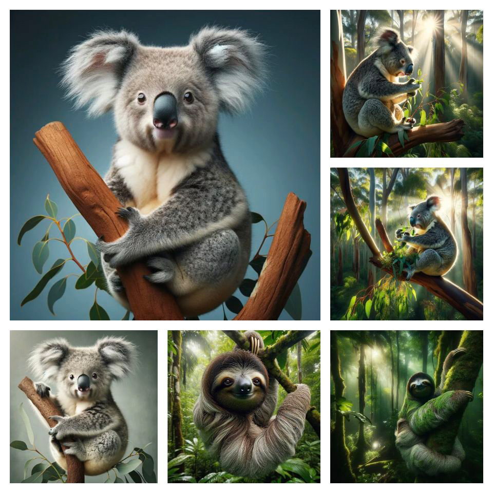 Embroidery In Australia - Diamond Painting Sloth Koala Australia Animals