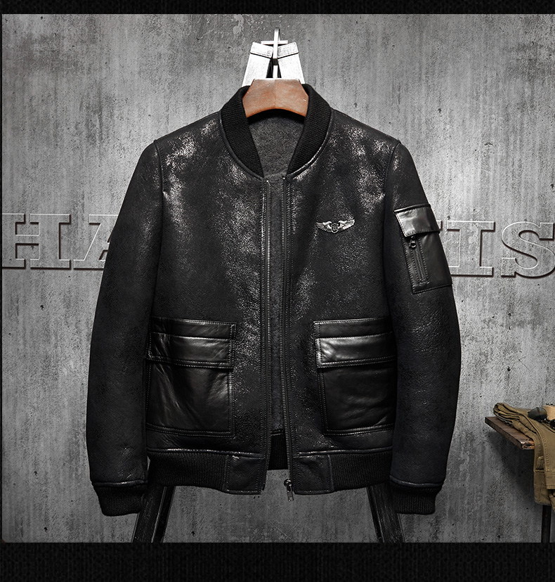 Denny&Dora Men's Shearling Coa - Embroidery In Australia avaliação e preço