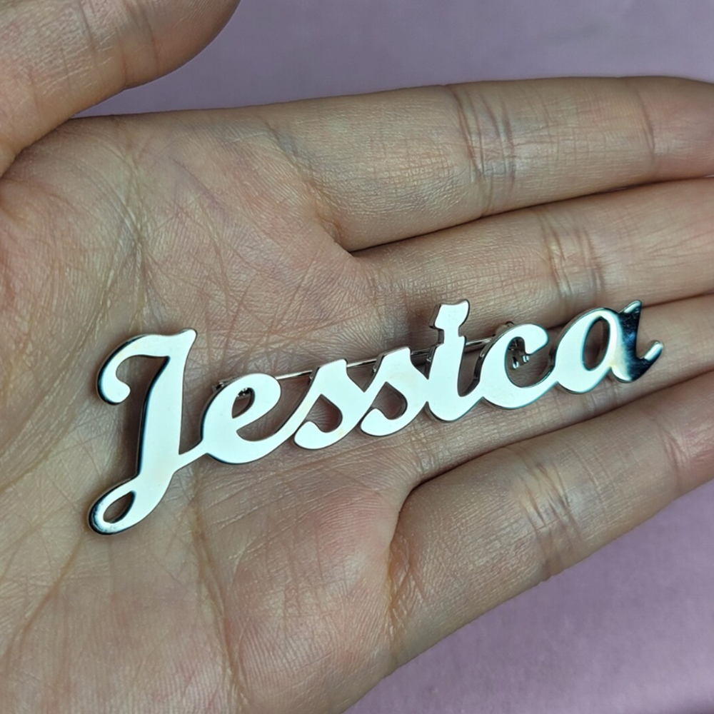 Custom name brooch interwoven  - Embroidery Kaftan avaliação e preço