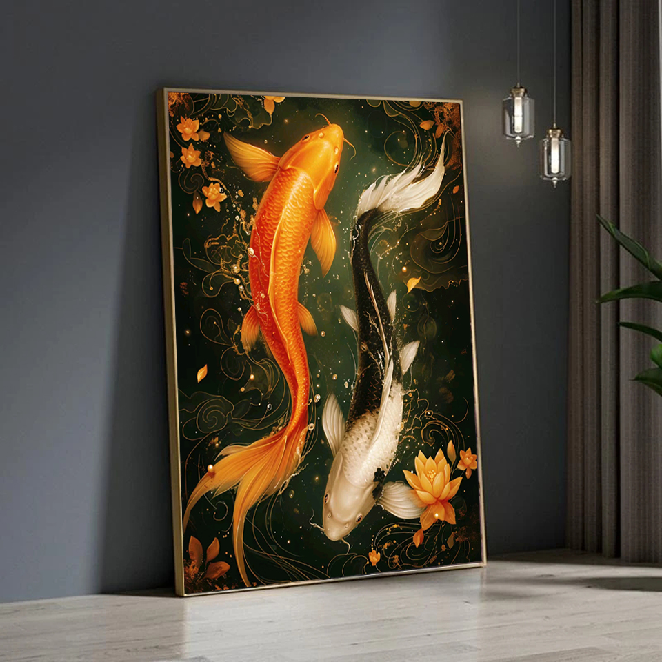Frameless,5D DIY Diamond Paint - Embroidery Fish avaliação e preço