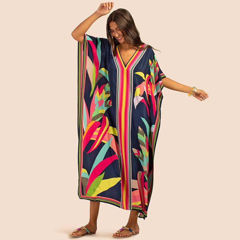 Beach Outfits for Women Cover- - Embroidery Kaftan avaliação e preço