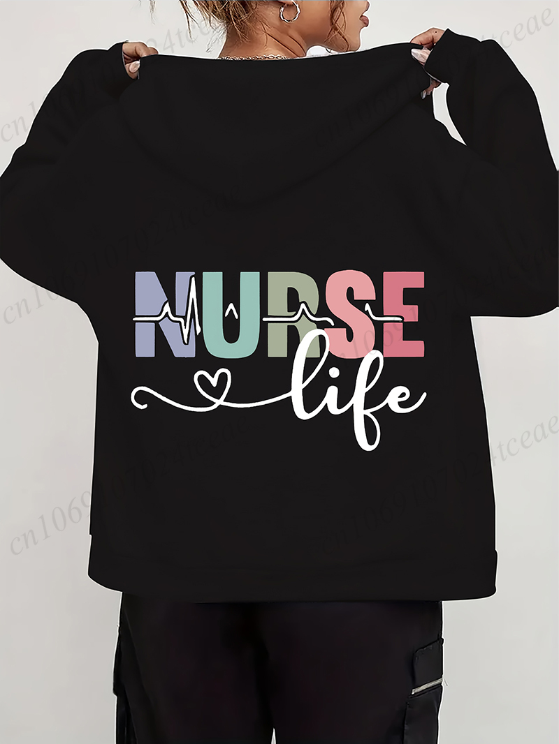 Women's Autumn Winter Hoodies  - Embroidery Zip Up Hoodie avaliação e preço