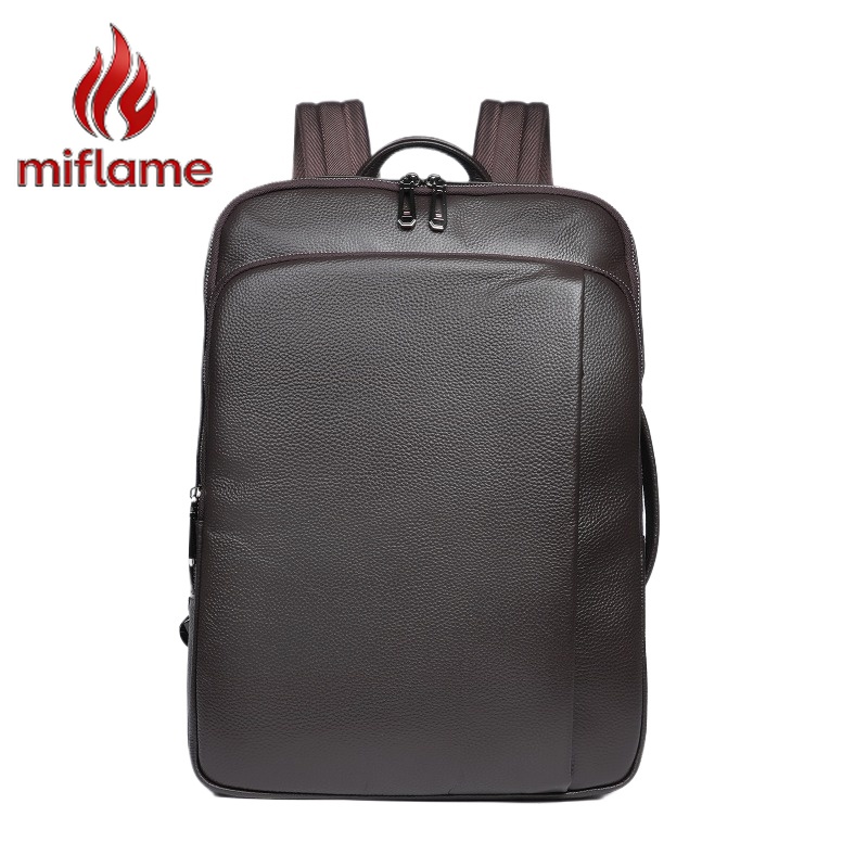Men's Top Grain Leather Backpa - Embroidery Thread avaliação e preço