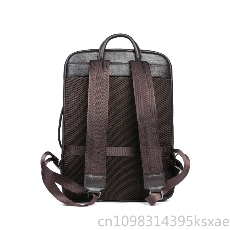 Men's Top Grain Leather Backpa - Embroidery Thread avaliação e preço