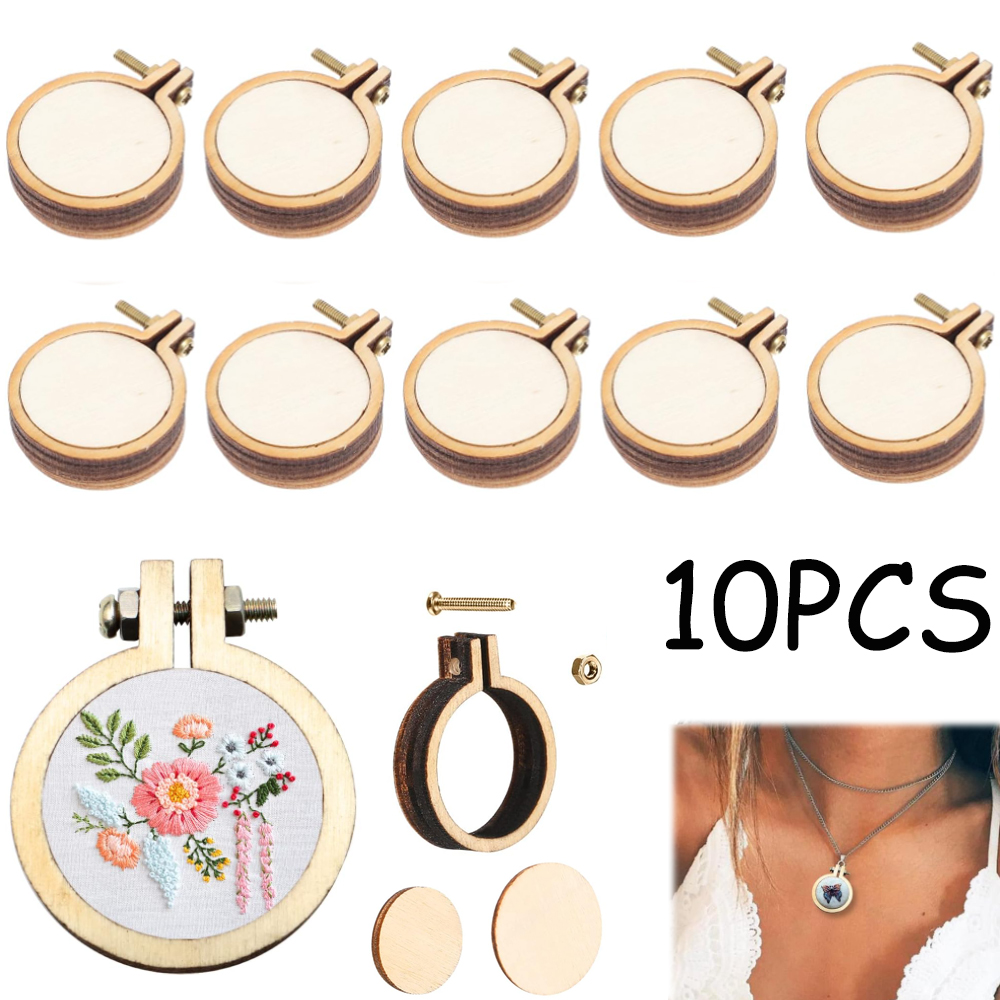 10Pcs/Set Wooden Mini Embroide - Embroidery Zone avaliação e preço