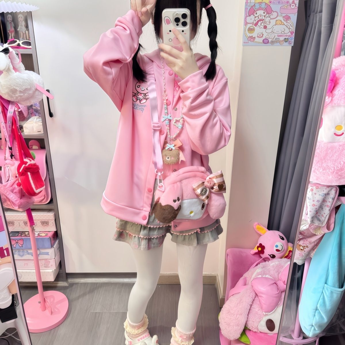 Japanese Cartoon Mp Embroidery - Embroidery Zip Up Hoodie avaliação e preço