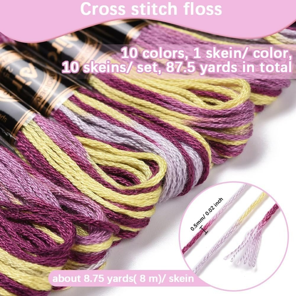6 Strands Purple Variegated Em - Embroidery Thread avaliação e preço