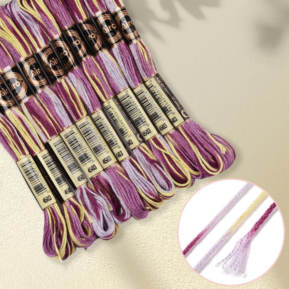 6 Strands Purple Variegated Em - Embroidery Thread avaliação e preço