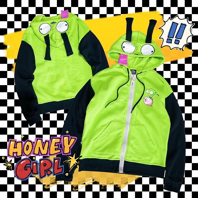 Anime Invader Cosplay Costume  - Embroidery Zip Up Hoodie avaliação e preço
