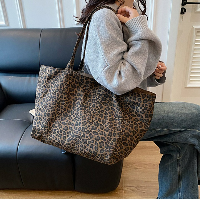 Fashionable Leopard Print Tote - Embroidery Texture avaliação e preço
