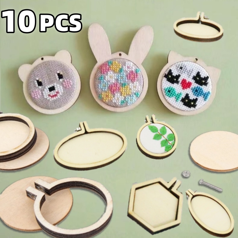 10PCS Mini Embroidery Hoop Woo - Embroidery Zone avaliação e preço