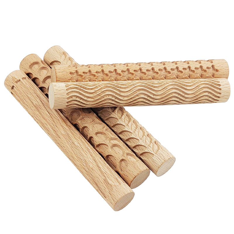 Wooden Texture Rolling Pin Cer - Embroidery Texture avaliação e preço