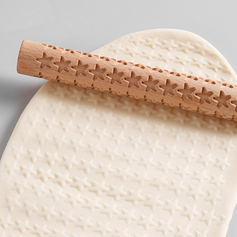 Wooden Texture Rolling Pin Cer - Embroidery Texture avaliação e preço
