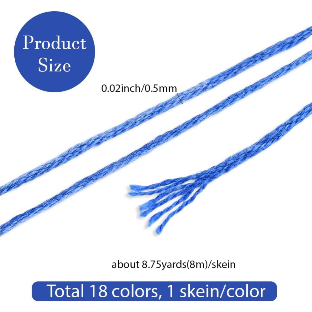 18 Skeins 6 Strands Colorful V - Embroidery Thread avaliação e preço
