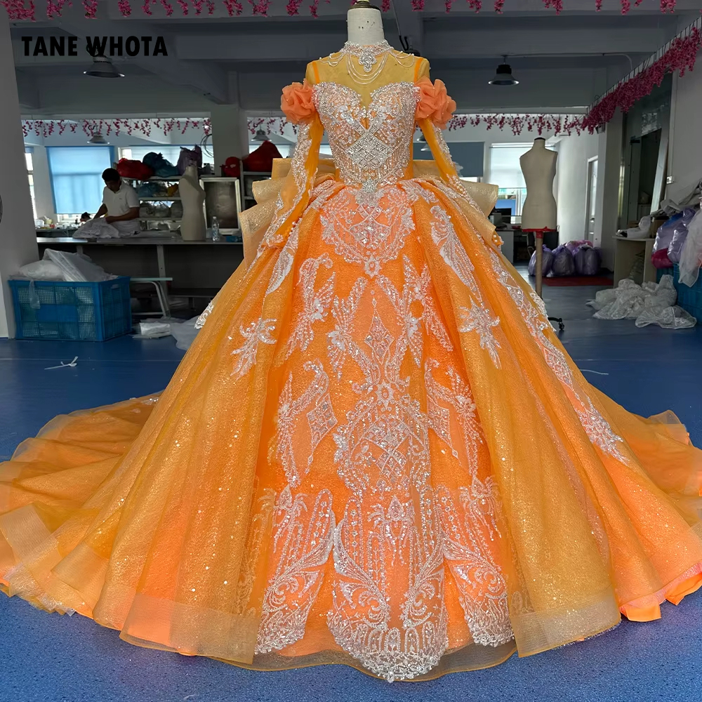Luxury Evening Dress High Long - Embroidery Organza avaliação e preço