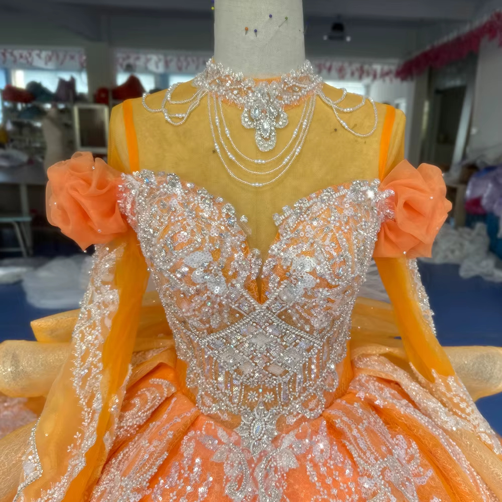 Luxury Evening Dress High Long - Embroidery Organza avaliação e preço