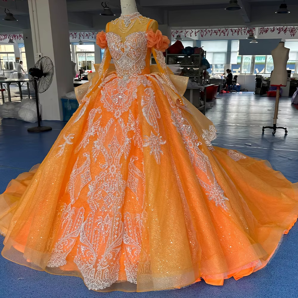 Luxury Evening Dress High Long - Embroidery Organza avaliação e preço