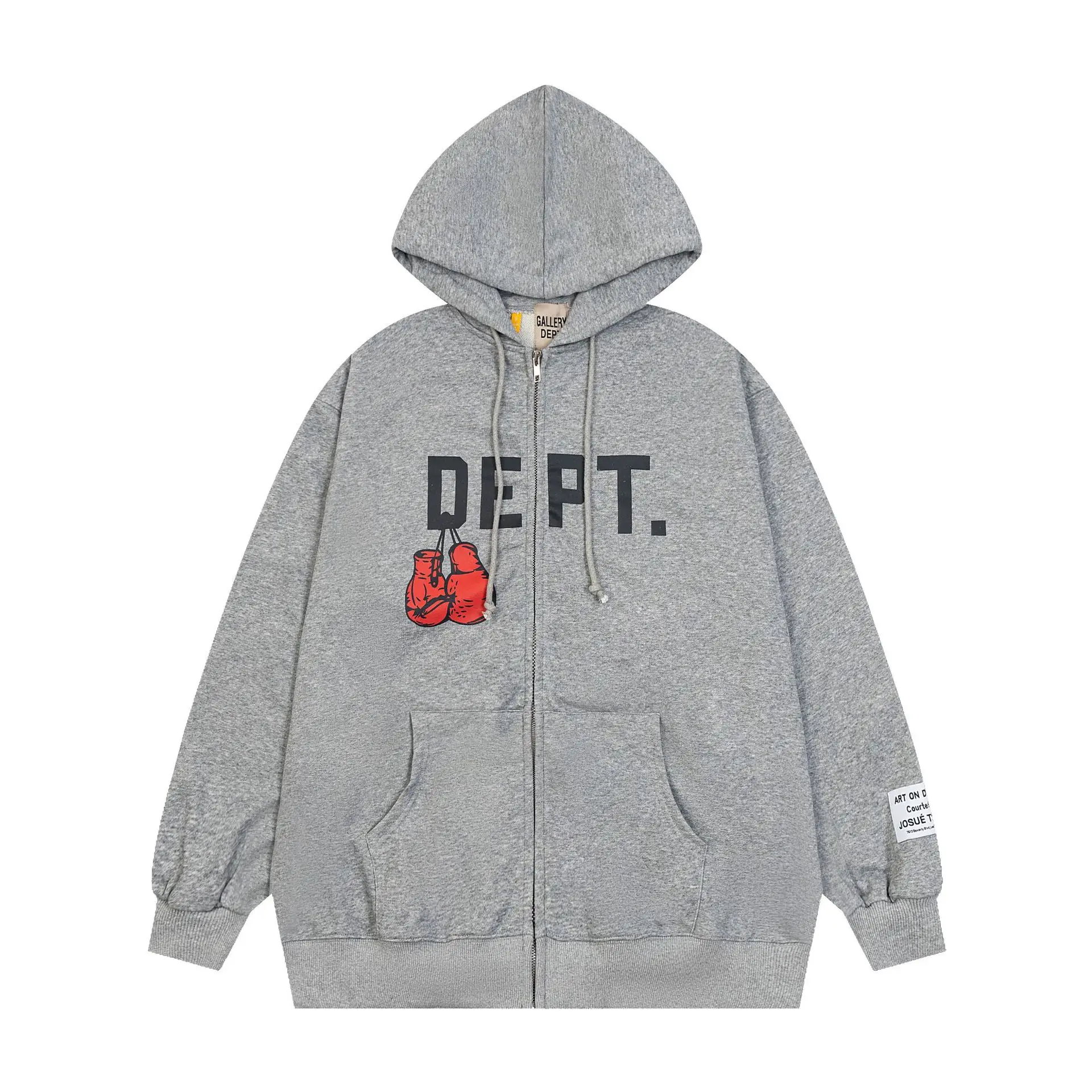 Dept Print Fashion Brand Lette - Embroidery Zip Up Hoodie avaliação e preço