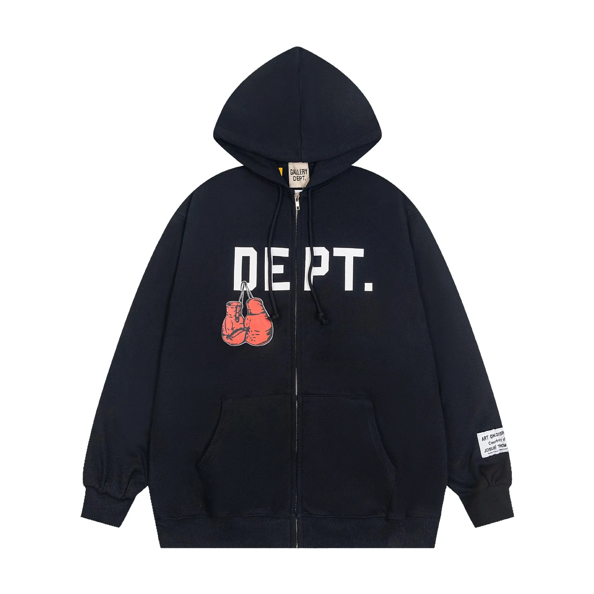 Dept Print Fashion Brand Lette - Embroidery Zip Up Hoodie avaliação e preço