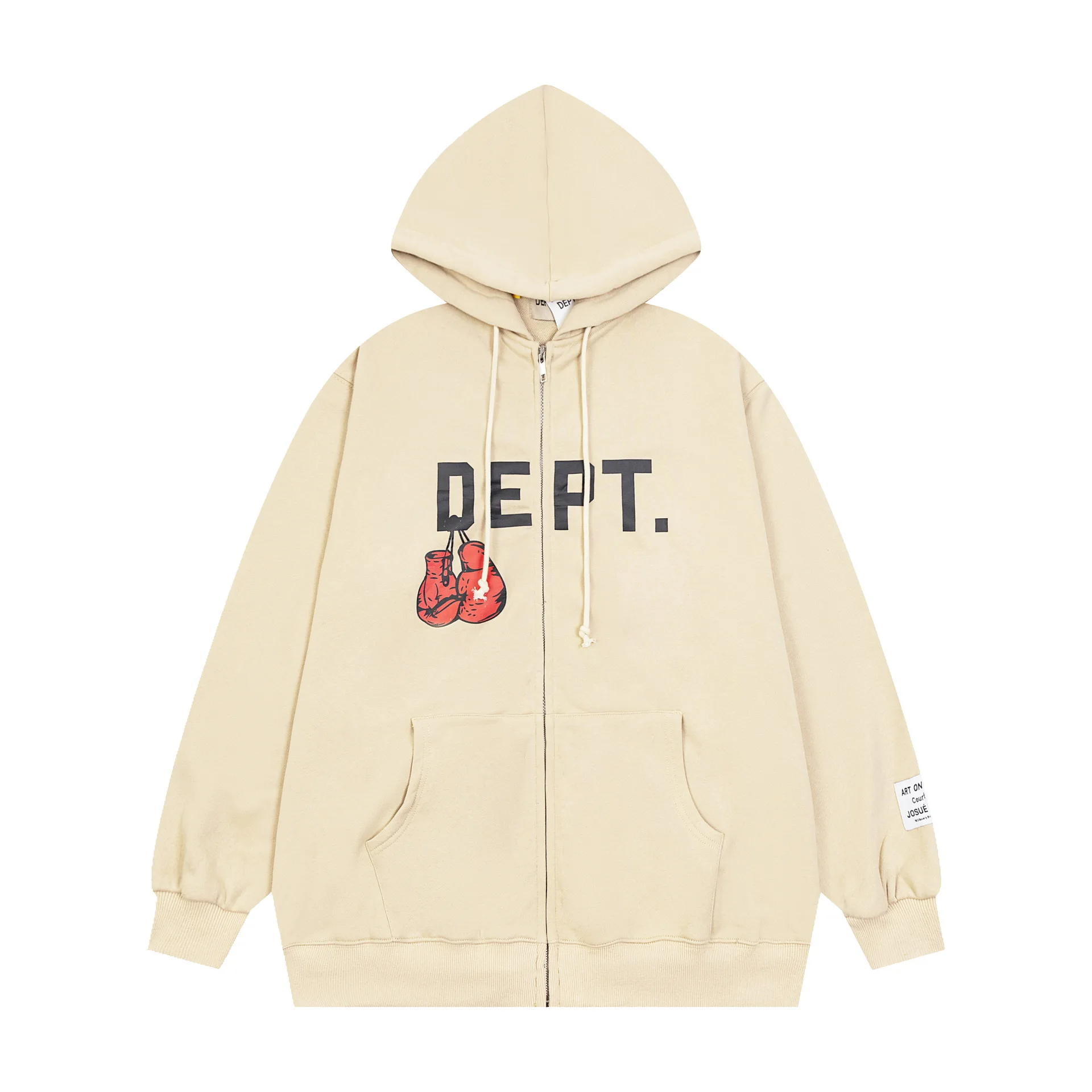 Dept Print Fashion Brand Lette - Embroidery Zip Up Hoodie avaliação e preço