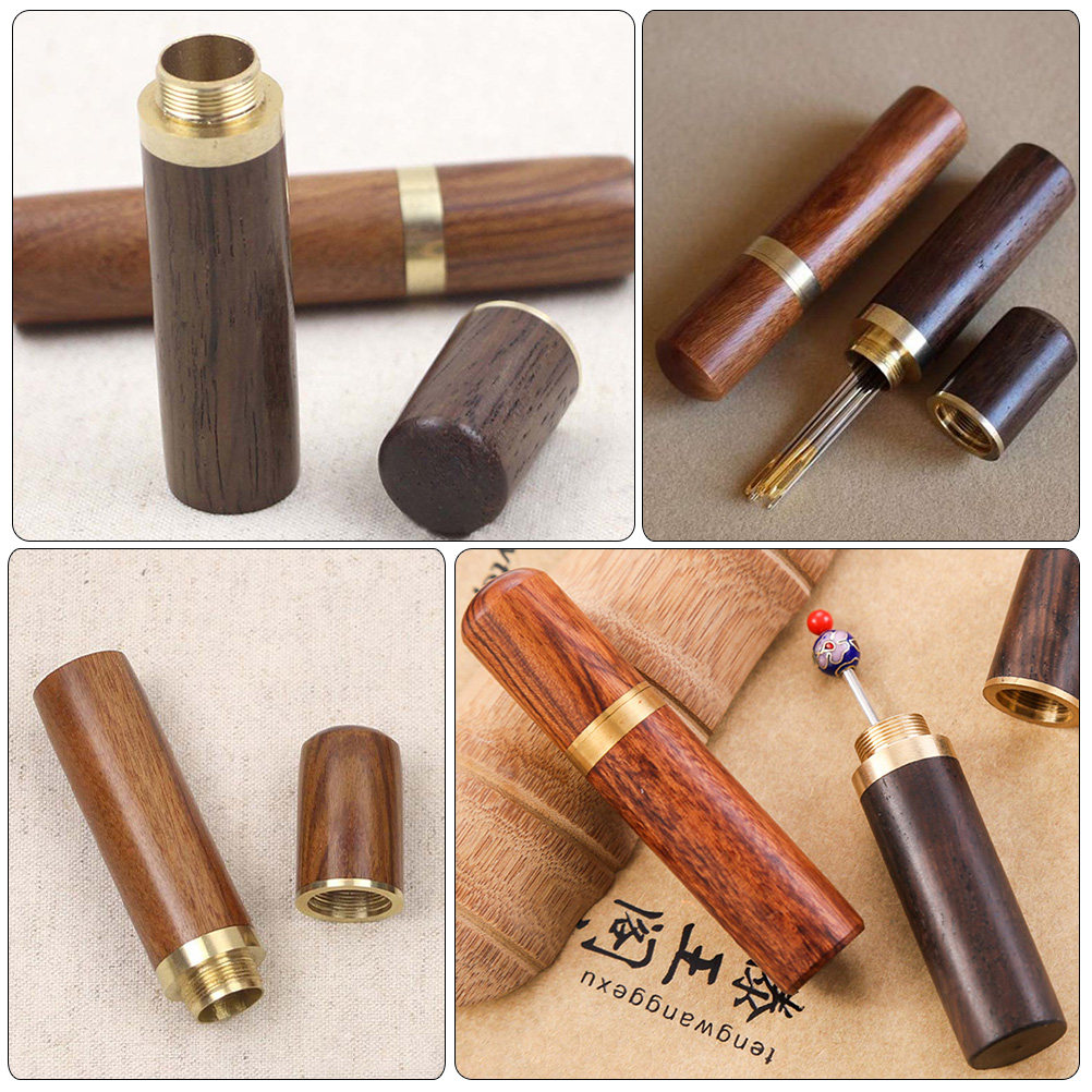 4Pcs Needle Case Wooden Style  - Embroidery Texture avaliação e preço