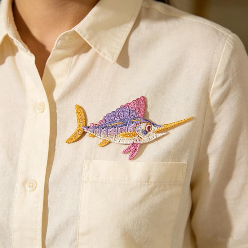 Dolphin Jellyfish Summer Sea F - Embroidery Fish avaliação e preço
