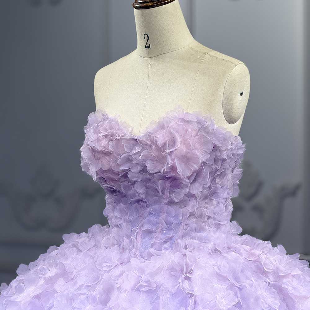 Chic Quinceanera Dresses Purpl - Embroidery Organza avaliação e preço