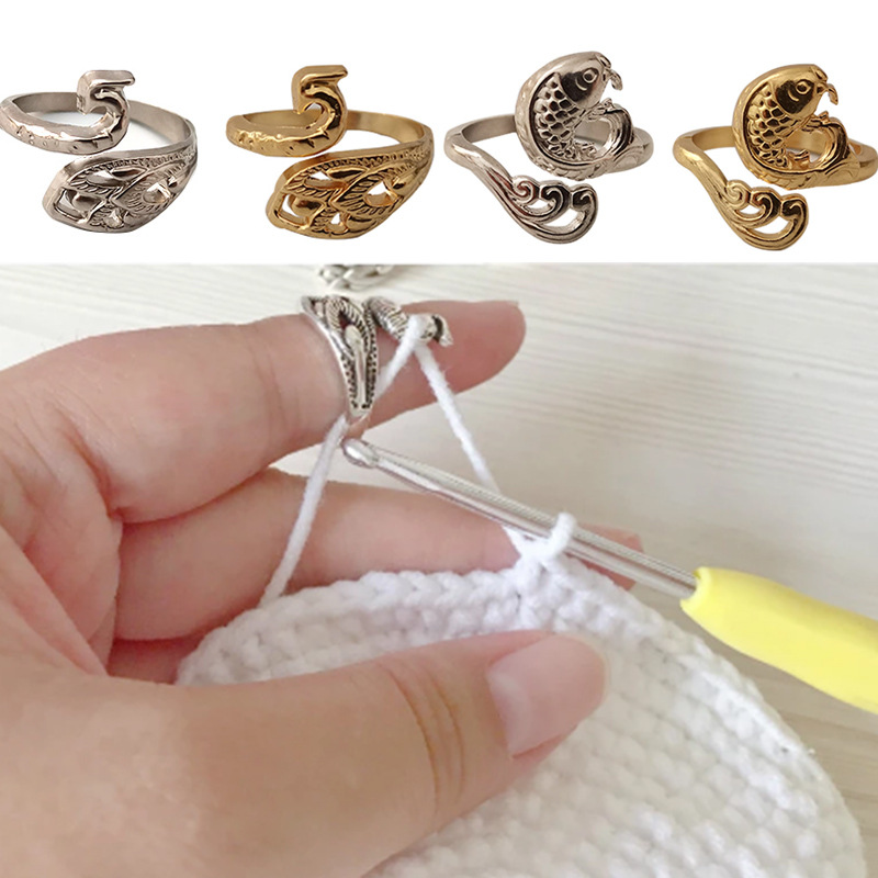 Ring Knitting Loop Crochet Too - Embroidery Fish avaliação e preço