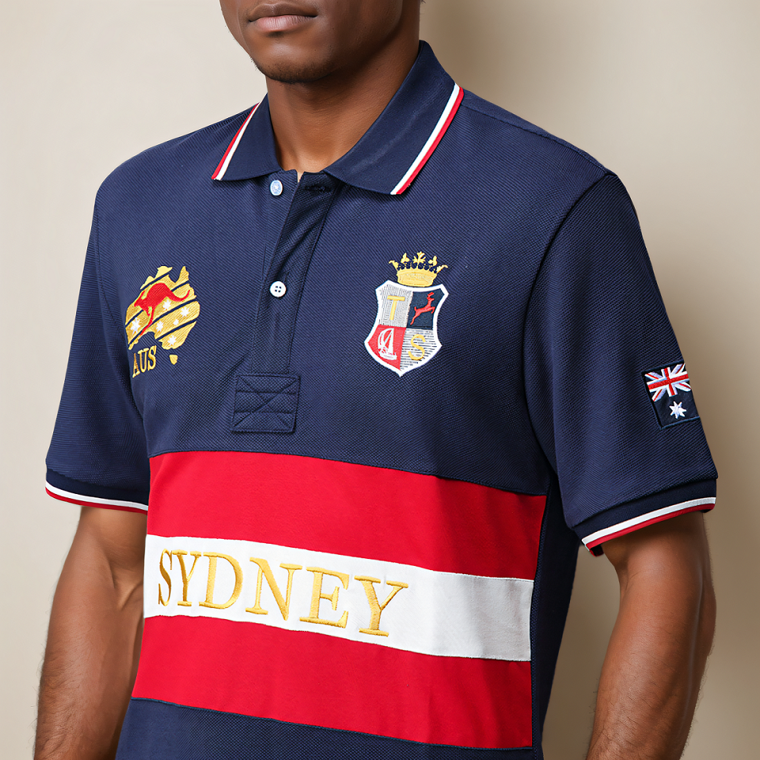 Men's polo shirt Australia Syd - Embroidery In Australia avaliação e preço