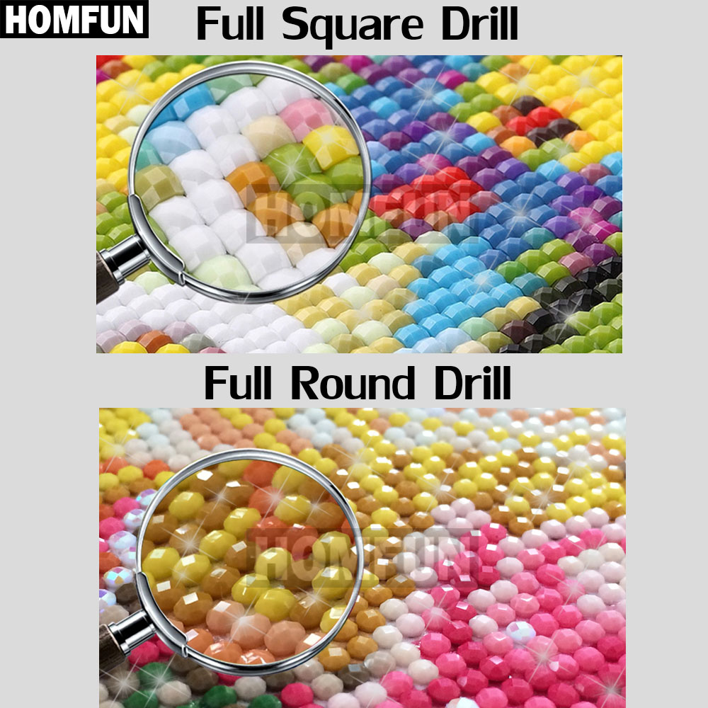 HOMFUN Full Square/Round Drill - Embroidery Fish avaliação e preço