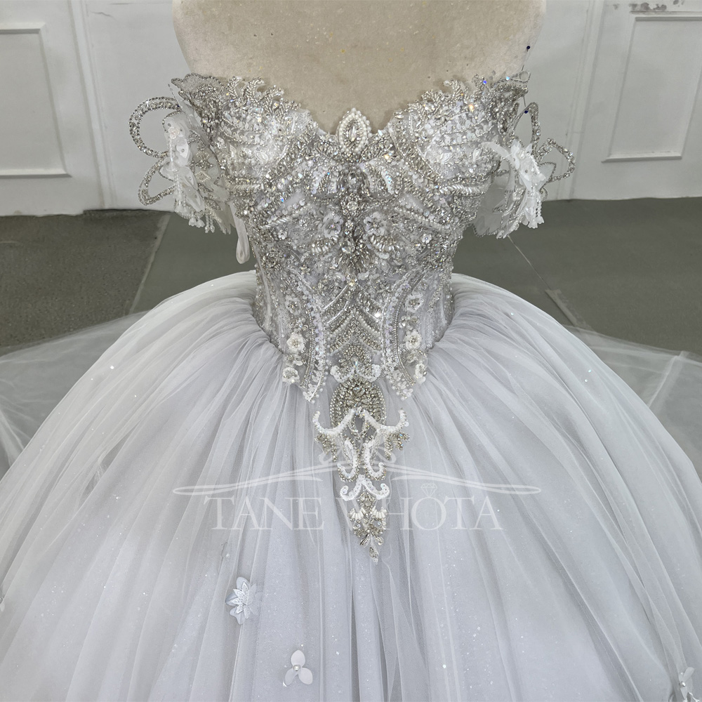 Robe Mariee Sweetheart Off Sho - Embroidery Organza avaliação e preço