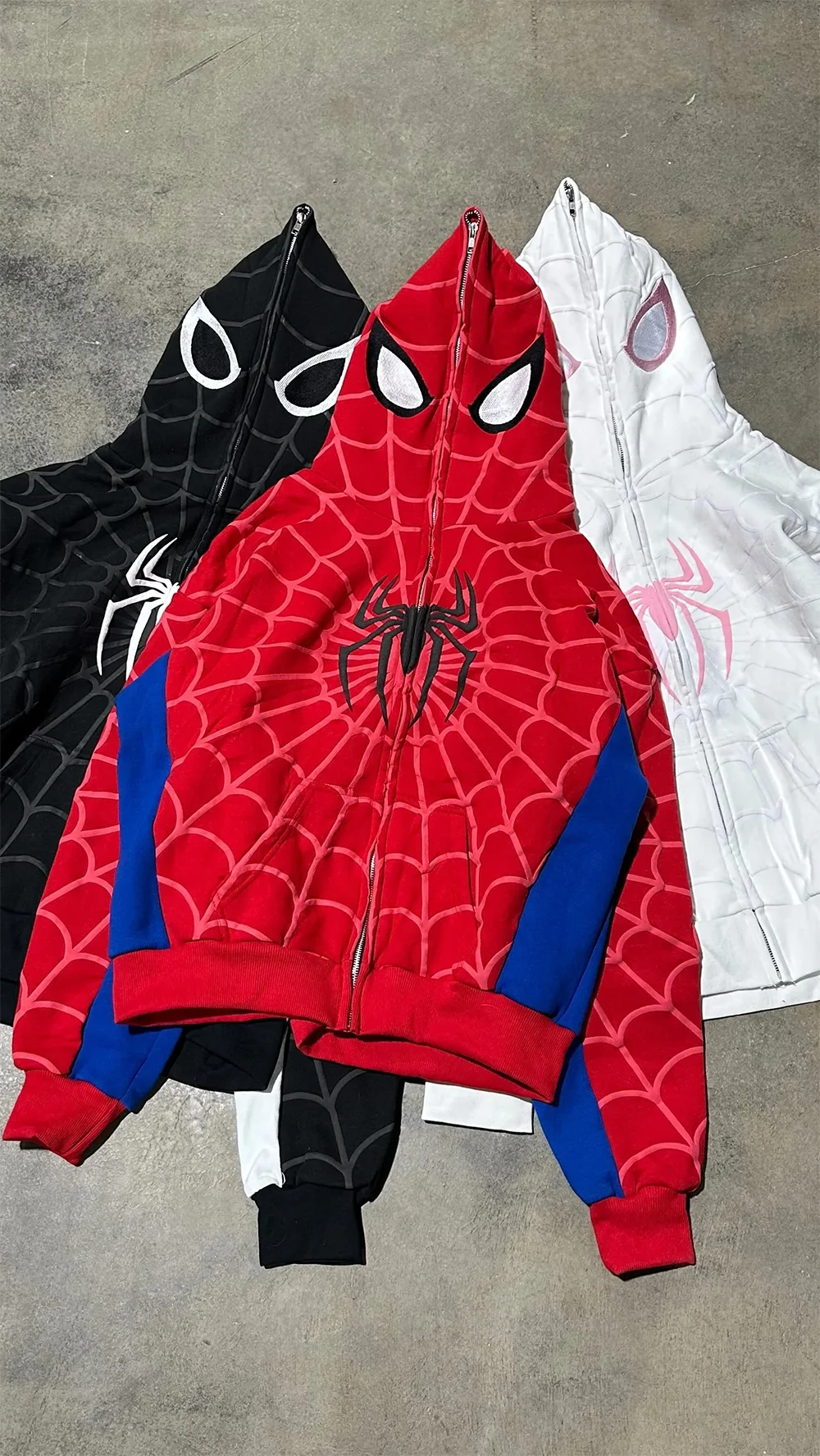 Men Spider Print Hoodies Women - Embroidery Zip Up Hoodie avaliação e preço