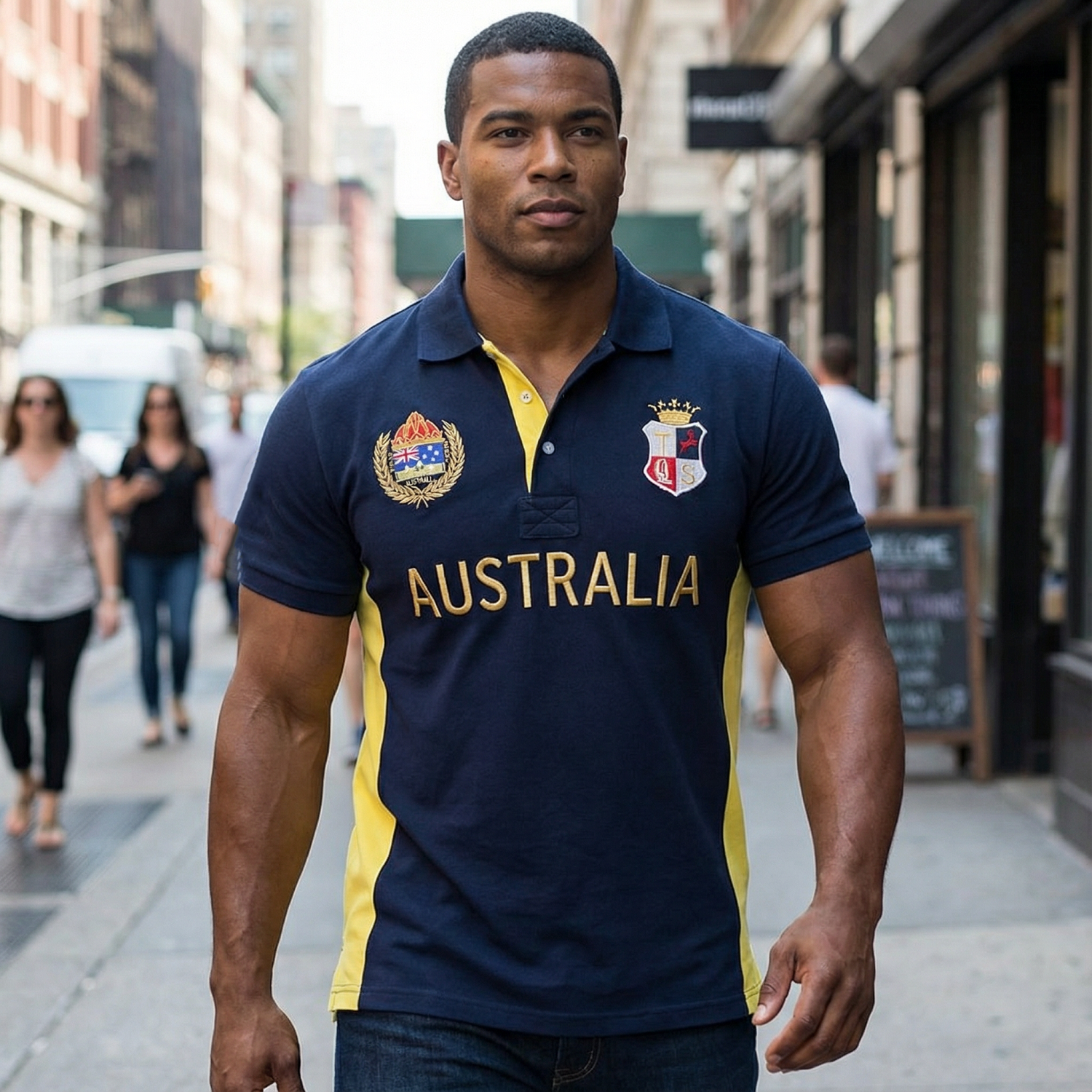 Men's polo shirt Australia Roy - Embroidery In Australia avaliação e preço