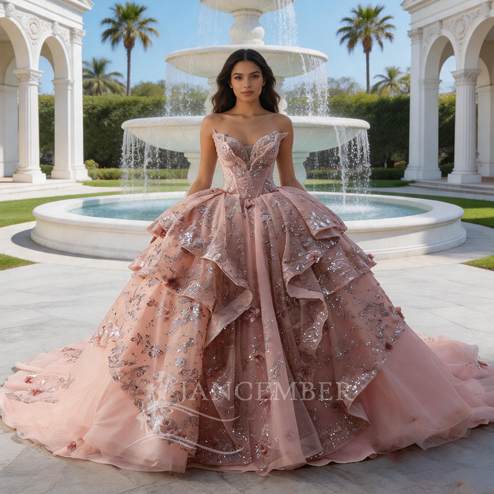 Elegant Quinceanera Dresses 20 - Embroidery Organza avaliação e preço