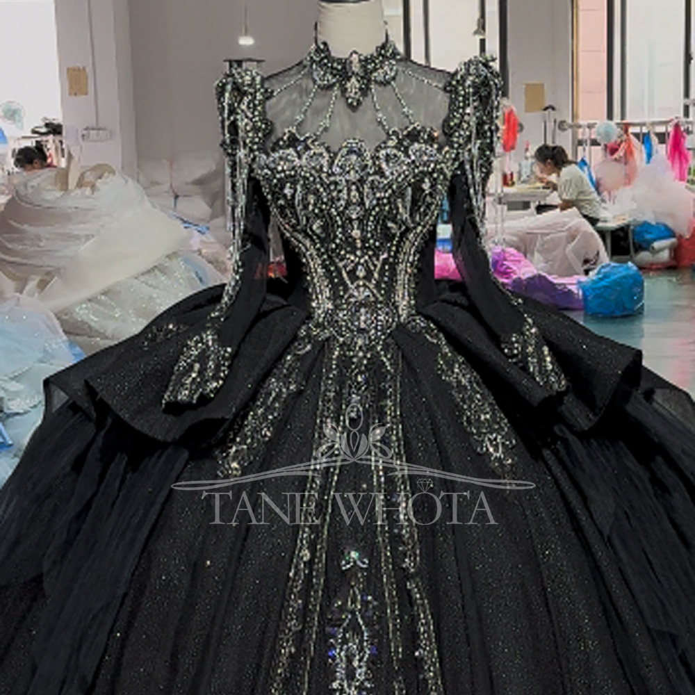 Turtle Black Customizable Long - Embroidery Organza avaliação e preço