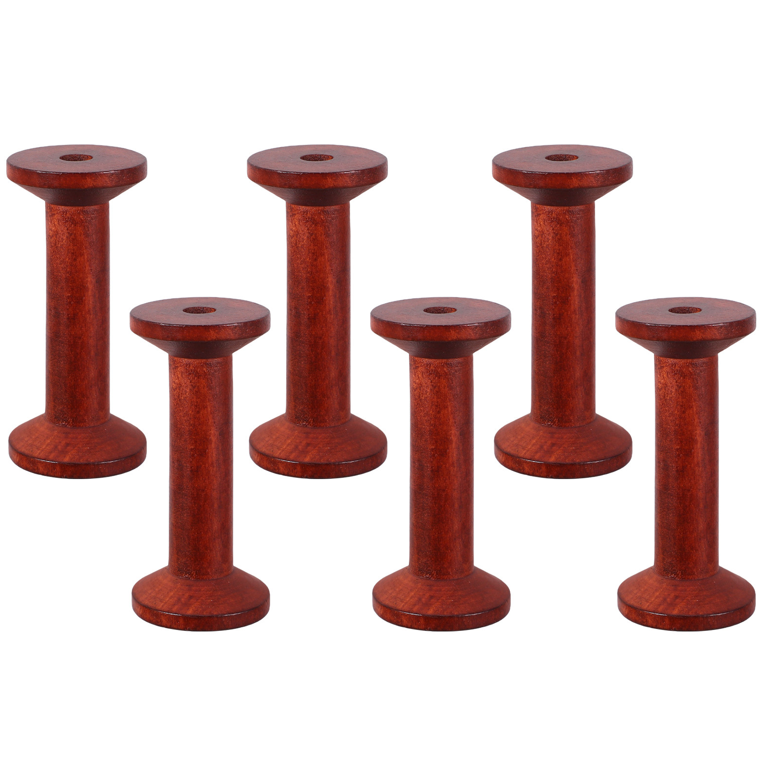 6Pcs Wooden Empty Spools for C - Embroidery Thread avaliação e preço
