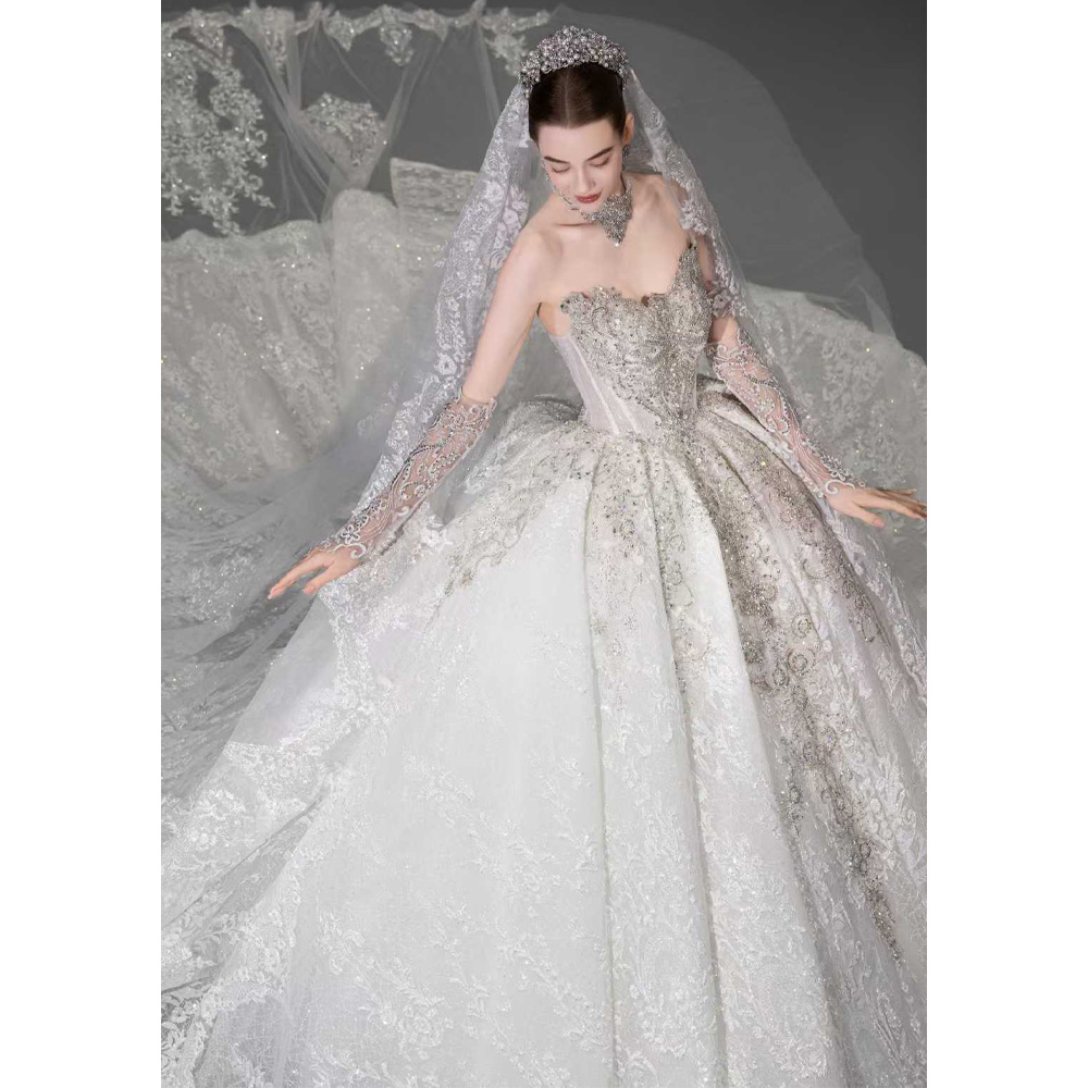 Luxury Off The Shoulder Sweeth - Embroidery Organza avaliação e preço
