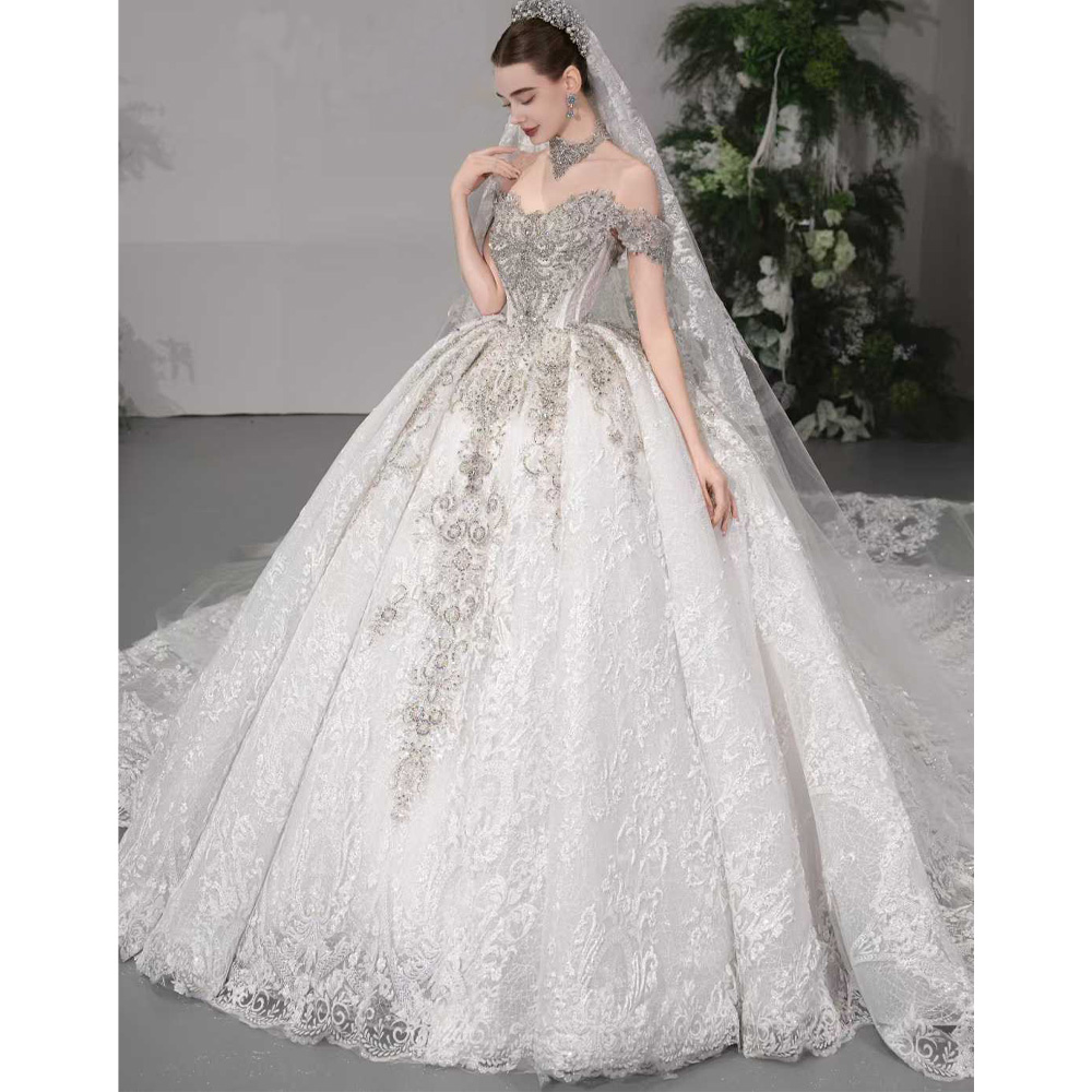 Luxury Off The Shoulder Sweeth - Embroidery Organza avaliação e preço