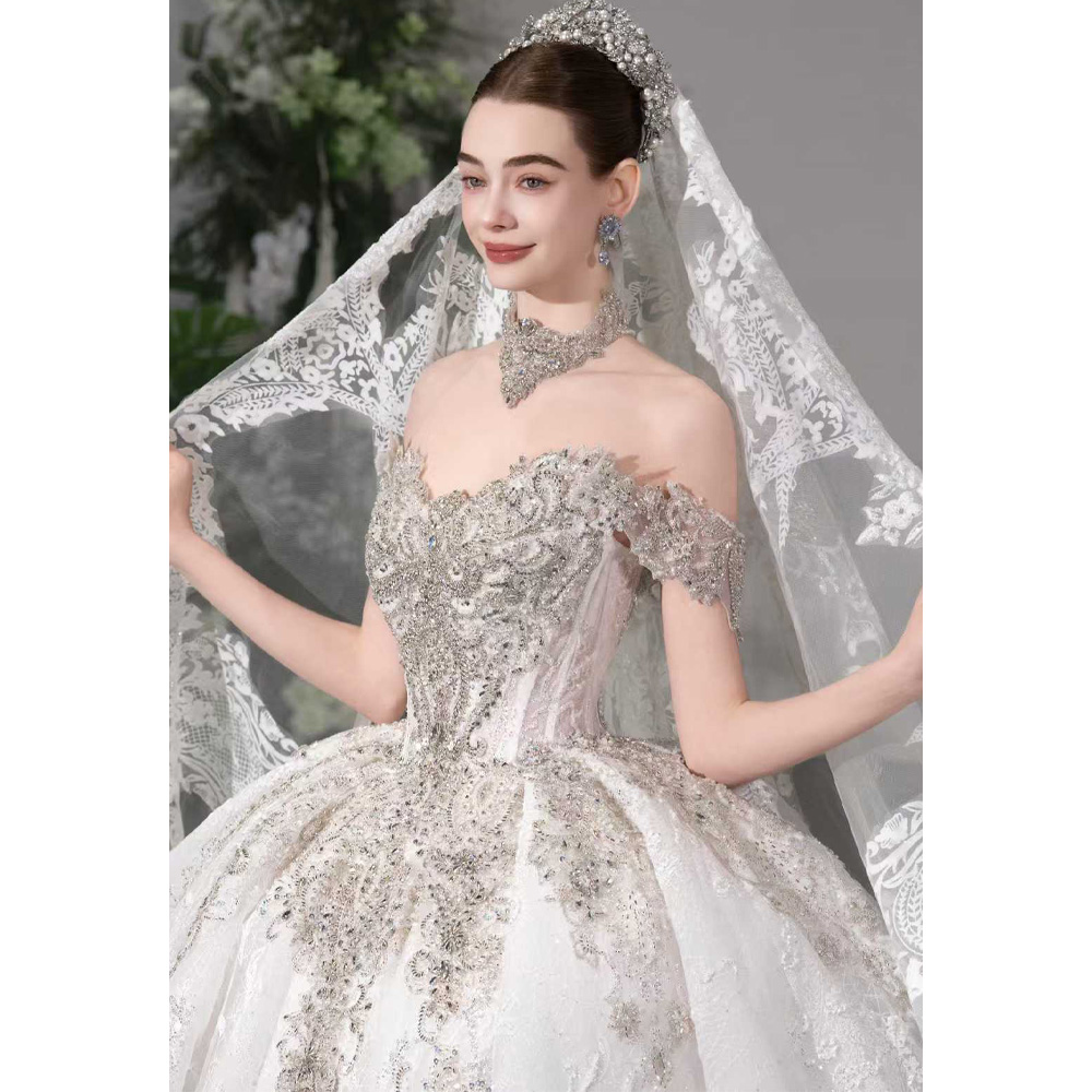 Luxury Off The Shoulder Sweeth - Embroidery Organza avaliação e preço