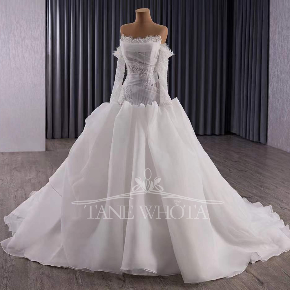 Vestidos Novias Boda Strapless - Embroidery Organza avaliação e preço