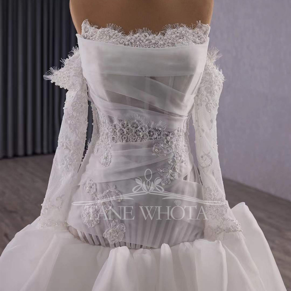 Vestidos Novias Boda Strapless - Embroidery Organza avaliação e preço