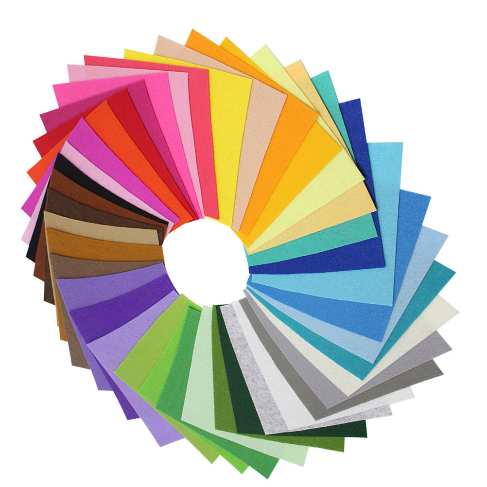 40Pcs Assorted Color Wool Felt - Felt Sheet Wool avaliação e preço